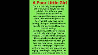 English learning -a story of poor little girl