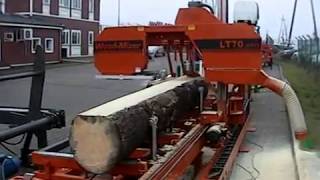 Delivery test of a new Wood-Mizer LT70 Remote at factory