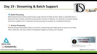 Day 19 : Batch vs Stream Processing in Delta Tables | PySpark in Databricks