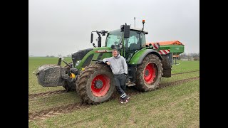 Da war nass... / Dünger streuen mit Fendt 722 \u0026 Amazone ZA-TS #V32