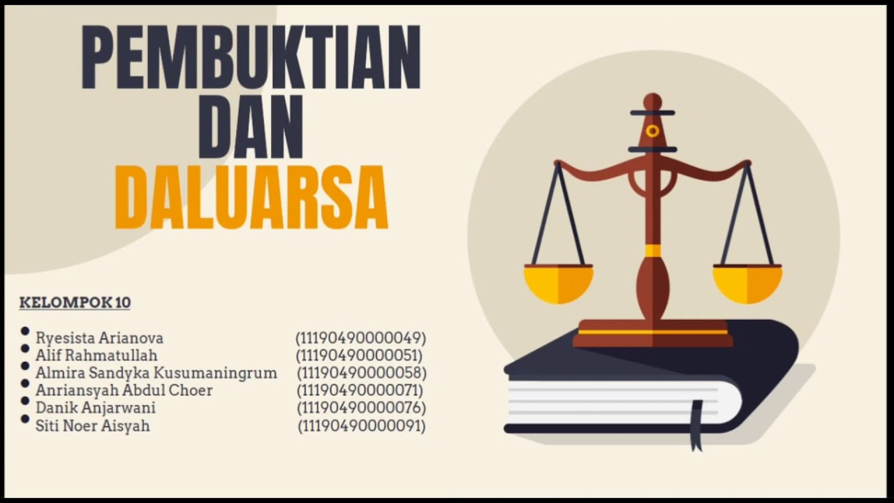 PEMBUKTIAN DAN DALUARSA | Hukum Perdata - YouTube