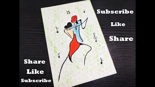 Dancing Couple Drawing | Musical Paintings with soft pastel | step by step for beginners