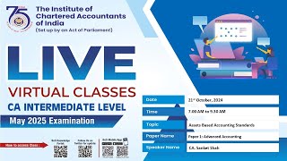 Intermediate Paper 1:AA | Topic: Assets Based Accounting Standards | Session 1 | 21 Oct, 2024