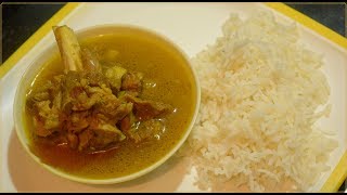 मटणाचे पिवळे कालवण आणि भात | Mutton Curry | Maharashtrian Recipes