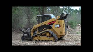 22' CAT 289D3 high flow - Gyrotrac 400HL mulching tough brush piles