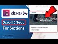 Elementor Scroll Effect (Paralax) For Sections
