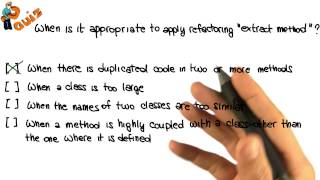 Extract Method Refactoring Quiz Solution - Georgia Tech - Software Development Process