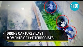 Drone captures last moments of Lashkar terrorists killed in Pulwama encounter | Jammu and Kashmir