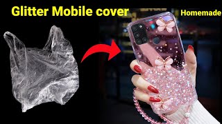 DIY Liquid Phone Case/How to make Mobile cover/Glitter phone cover/Homemade phone cover/mobile cover