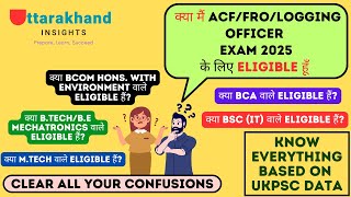 ELIGIBILITY | FRO | ACF | LOGGING OFFICER | UKPSC | UTTARAKHAND | FOREST | PCS