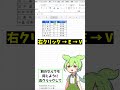 30秒で学ぶexcel時短術！すぐ使える最速技 shorts excel エクセル exceltips ずんだもん