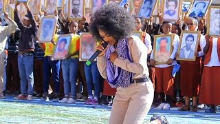 ትሕትና ድምፃዊት ትምኒት ምዘከርካኒዶ ብቡዙሓት ዝተመስገነትሉን  ንሰማእታት ዝገለፀትሉን ድባብ መበል 45 ዓመት ኣከባበራ ቃልሲ ህዝቢ ትግራይ ስታድየም ትግራይ