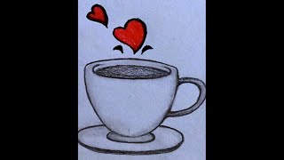 How to draw love with mug for kids and Toddlers || मग ड्रॉइंग @jabinaart&craft