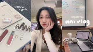 uni vlog ⋆౨ৎ˚˖ 🧸 simple school life, korean hotpot, study dates, what I eat in u