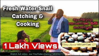 Fresh Water Snail Catching \u0026 Cooking |Snail 65 Recipe |പാടത്തെ ഞവണിക്ക പിടുത്തവും,പൊരിക്കലും 😋👌👌