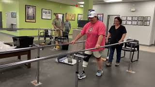 Frankee, BK Amputee, First Steps on Prosthetic Leg