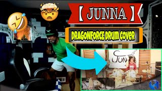 【 JUNNA 】Through The Fire And Flames / DragonForce - Drum Cover - Producer Reaction