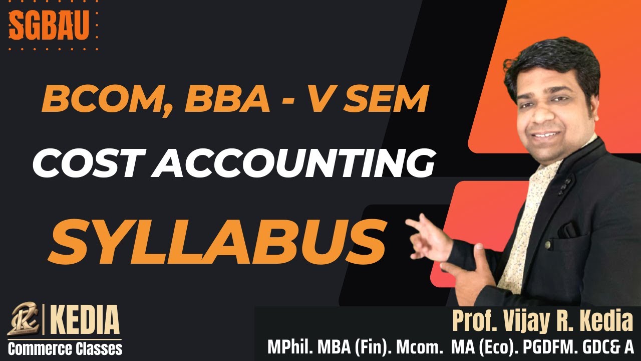 Cost Accounting Syllabus | Syllabus Cost Accounting | BCom III Year V ...