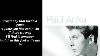 Paul Anka - Put Your Head On My Shoulder (Lyrics) #TBT