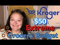 $50 Emergency Grocery Budget at Kroger || The BEST One Yet || Family of 5