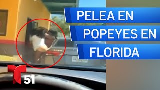 Pelea entre clientes y empleados de restaurante Popeyes