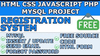 PHP PROJECT: Registration System with Email Confirmation - HTML CSS JavaScript jQuery PHP MYSQL