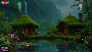 Heavy Rain With Zoie Rain On An Enchanting Island For Sleeping | Relax, ASMR, Study