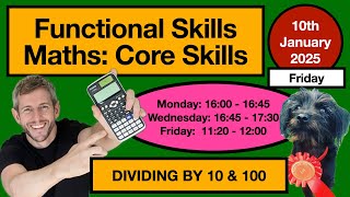 DIVIDING BY 10, 100 AND 1000: Functional Skills Level 2 Live Lesson