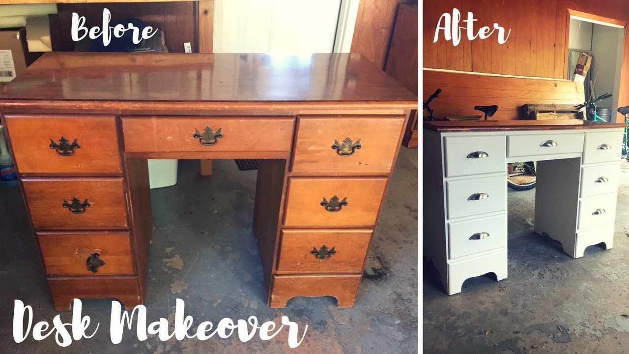 Desk Furniture Makeover Youtube