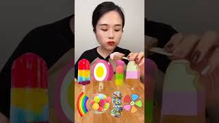 Juicy Ice Cream Pops Eating Challenge | #asmr #food #shorts