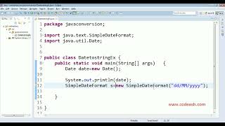 Date to String conversion in Java | How to convert Date to String in Java