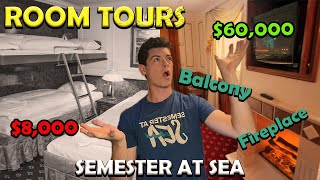 Semester at Sea CABINS & PRICES – Inside Double, Outside Double, Owner’s Suite + 7 More!