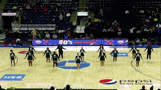 Bassick Lions Cheer Team Performs at Boys Basketball Game at Total Mortgage Arena - January 22, 2023