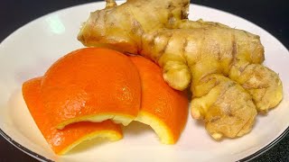 Adding ginger to orange peel is the secret of longevity for an 88-year-old man. Drinking it often