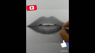 How To Draw Lips step by step pencil sketch #shorts