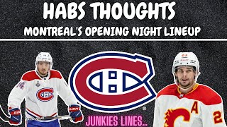 Habs Thoughts - My Opening Night Lineup Prediction (Montreal Canadiens Lines)