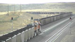 Powder River Basin Coal Train Action,...Wyoming! Part 1. 9/13/11