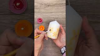 How to paint candles with wax 🕯️💞