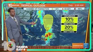 Tracking the Tropics: Disturbance in the Atlantic not looking impressive | 6 a.m. Thursday