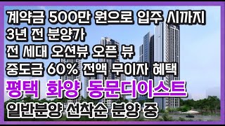 500만 원으로 입주시까지 오션뷰 오픈 뷰 평택 화양 동문 디 이스트 아파트 선착순 분양 중입니다