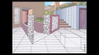 Perspective Drawing : Draw a box : A scenery 22.. steps. ... in a multi point perspective. #shorts