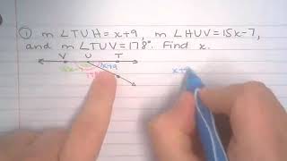 Angle Addition Postulate example1