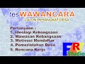 Tes Wawancara Perangkat Desa -pertanyaan dan cara menjawab