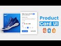 Responsive Product Card UI Design | E-commerce Card Using Html5, CSS3 & JS