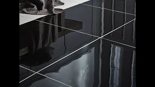 Hong Kong Black Shiny Polished Porcelain Floor Tile - 600 x 600mm -MALTO1795