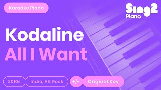 Kodaline - All I Want (Piano Karaoke)