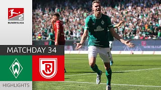 Celebrations in Bremen! | SV Werder Bremen - Jahn Regensburg 2-0 | Highlights | MD 34 –  BL2 - 21/22