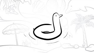 🦩 How To Draw a Simple Pool Floaty | Step-by-Step Lesson ✏️