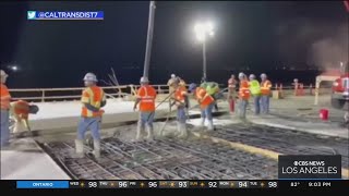 Caltrans set to close eastbound lanes of 210 Freeway in Irwindale tonight for more construction