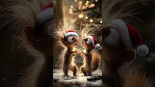 Christmas with the Quirky Squirrels! ❄️🎶 #viralvideo #christmas  #funnyanimals